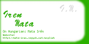 iren mata business card