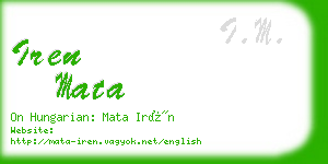 iren mata business card